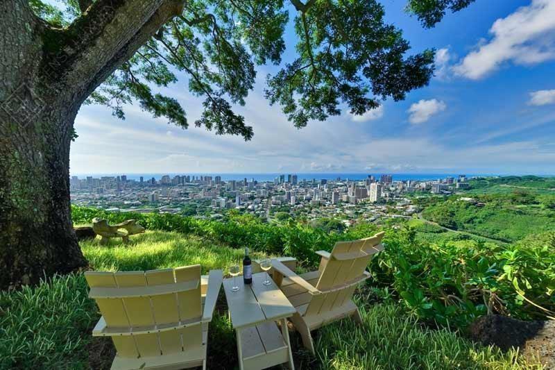 夏威夷欧胡岛天空景致别墅远景