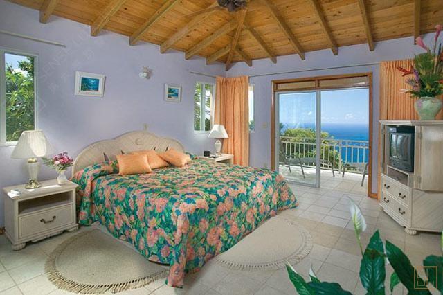 加勒比托托拉岛翡翠别墅卧室