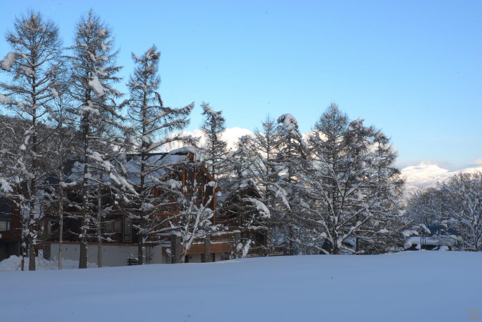 日本北海道满阁宿别墅雪景