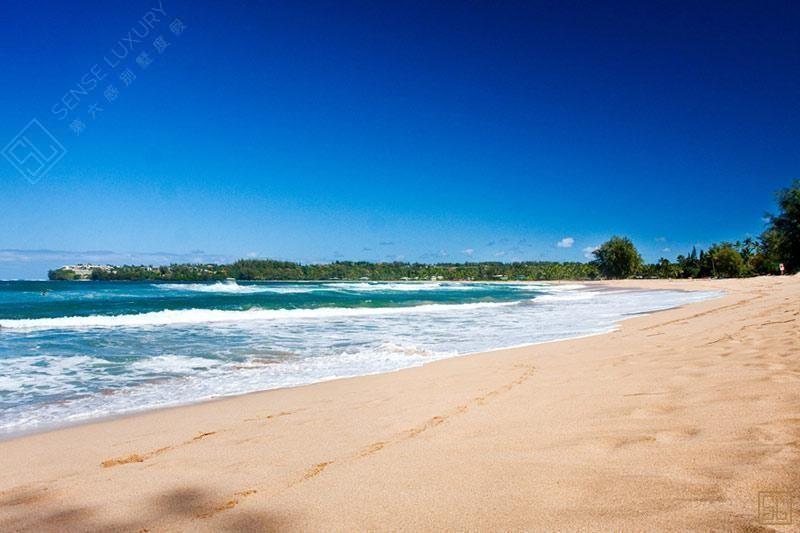 夏威夷考艾岛(可爱岛)哈纳莱别墅沙滩
