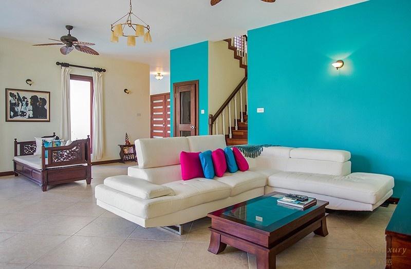 加勒比牙买加水畔悬崖别墅客厅