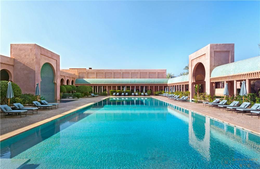 摩洛哥马拉喀什安缦 杰纳酒店泳池